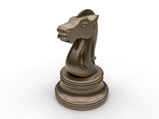 3D render - isolated chess knight © 3DConcepts