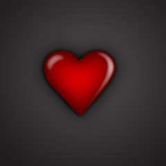 Valentine hearts on black