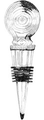 Wine bottle stopper, single isolated, Drawing