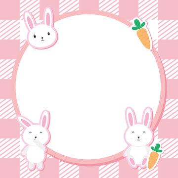 Cute Pink Bunny Frame 