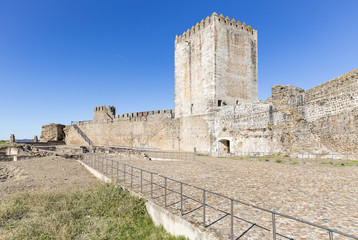 ancient castle in Moura city, District of Beja, Portugal