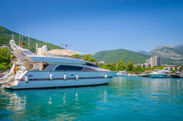 Port in old town Budva, Montenegro