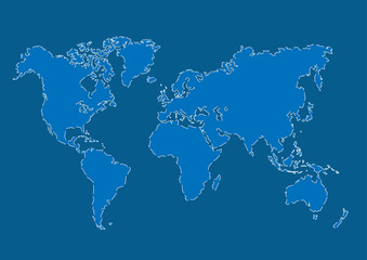 Fototapeta premium mapa świata ilustracji wektorowych