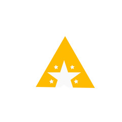 A Letter Star Triangle Geometric Logo