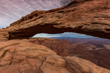 Fototapeta na wymiar Mesa Arch in Canyonlands National Park near Moab Utah