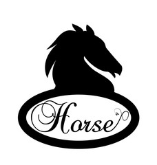 Horse silhouette icon vector