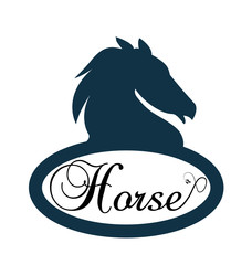 Horse silhouette icon vector