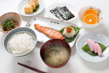 日本の朝ご飯
