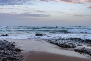 Waves over the rocks