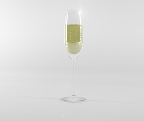 Glass wine glass with champagne

Clean and shine glass with champagne. Beautiful design