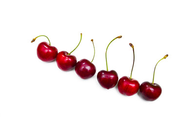 Fototapeta na wymiar Cherry on a white background