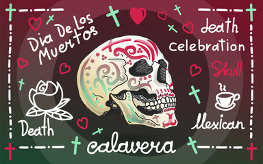Calavera greeting banner