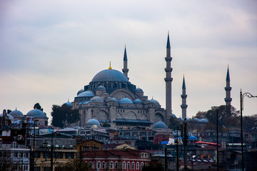 Beautiful Yeni mosque or a New mosque in Istanbul