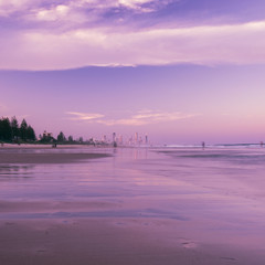 Burleigh Heads beach in the Gold Coast, Queensland during the day.