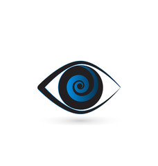 Eye with swirly iris vector icon