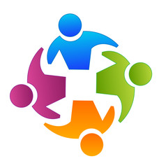 Teamwork group planning and discussion vector