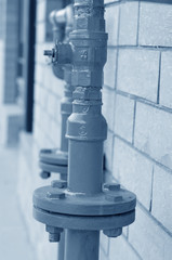 Fototapeta premium Pipe and yellow valve