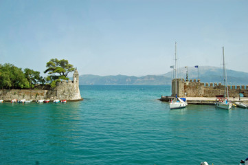 Fototapeta na wymiar Protected Greek port 