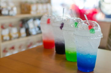 Colorful Italian soda