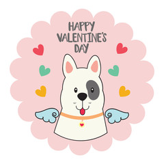 Happy valentines with cute dog
