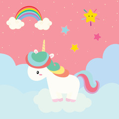 cute unicorn vector