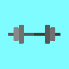 Simple Weightlifting Barbell Vector Illustration Graphic