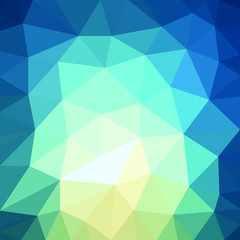 Abstract sky blue low poly style geometric triangle shape vector background illustration