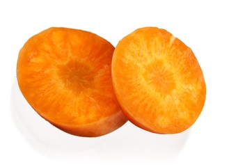 carrot slices. With clipping path
