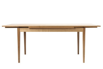 solid wood table isolated on the white background.