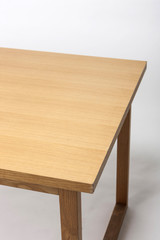 wood table isolated on the white background