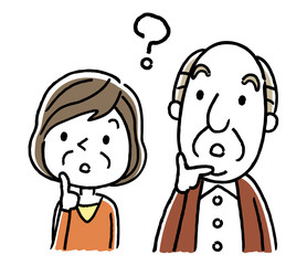 シニア夫婦：疑問、考える
