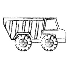 truck dump isolated icon vector illustration design