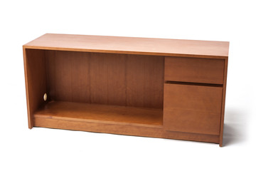 wood table isolated on the white background