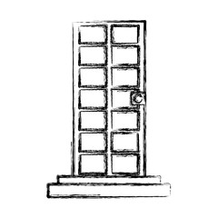 Door with stairs icon vector illustration graphic design