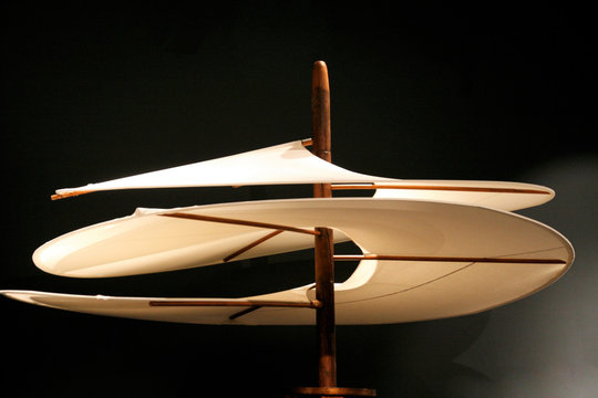air screw models of Leonardo da Vinci's 