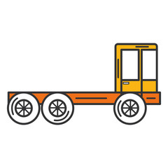 construction truck isolated icon vector illustration design
