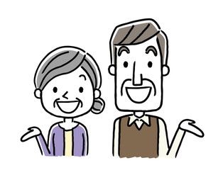 シニア夫婦：紹介、案内、説明