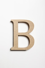 Obraz premium wood alphabet isolated the white background.