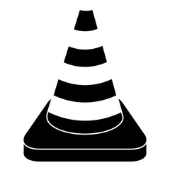 construction cone isolated icon vector illustration design