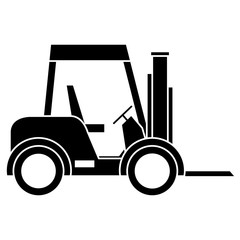forklift vehicle isolated icon vector illustration design