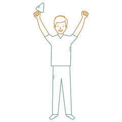 construction worker with spatula avatar vector illustration design