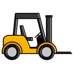 forklift vehicle isolated icon vector illustration design