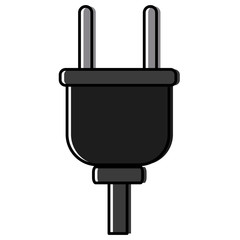 Electric plug isolated icon vector illustration graphic design