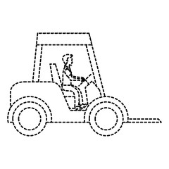 forklift vehicle isolated icon vector illustration design