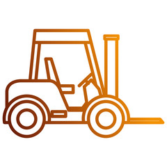forklift vehicle isolated icon vector illustration design