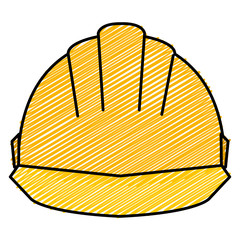 helmet construction isolated icon vector illustration design
