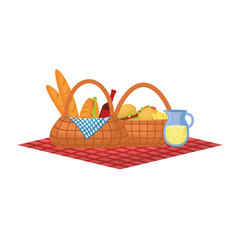 picnic image  vector illustration