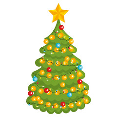 christmas tree isolated icon vector illustration design