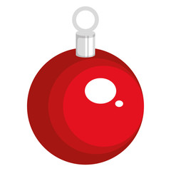 christmas ball hanging icon vector illustration design