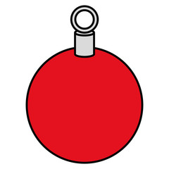 Obraz premium christmas ball hanging icon vector illustration design
